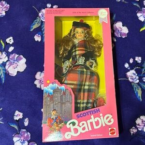 Barbie Scottish Edition Doll with Plaid Dress